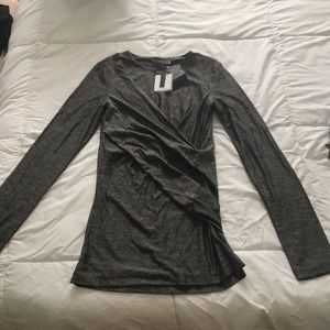 Alexander Wang long sleeve criss-cross top